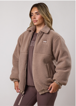 Gym King Reversible Borg Fleece and Twill Jacket - Warm Shadow thumbnail