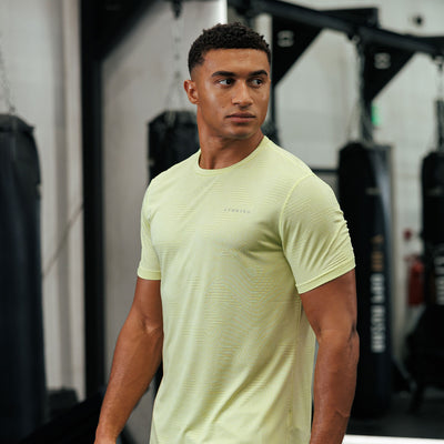 Gym King Geometric Knit Tee - Limelight
