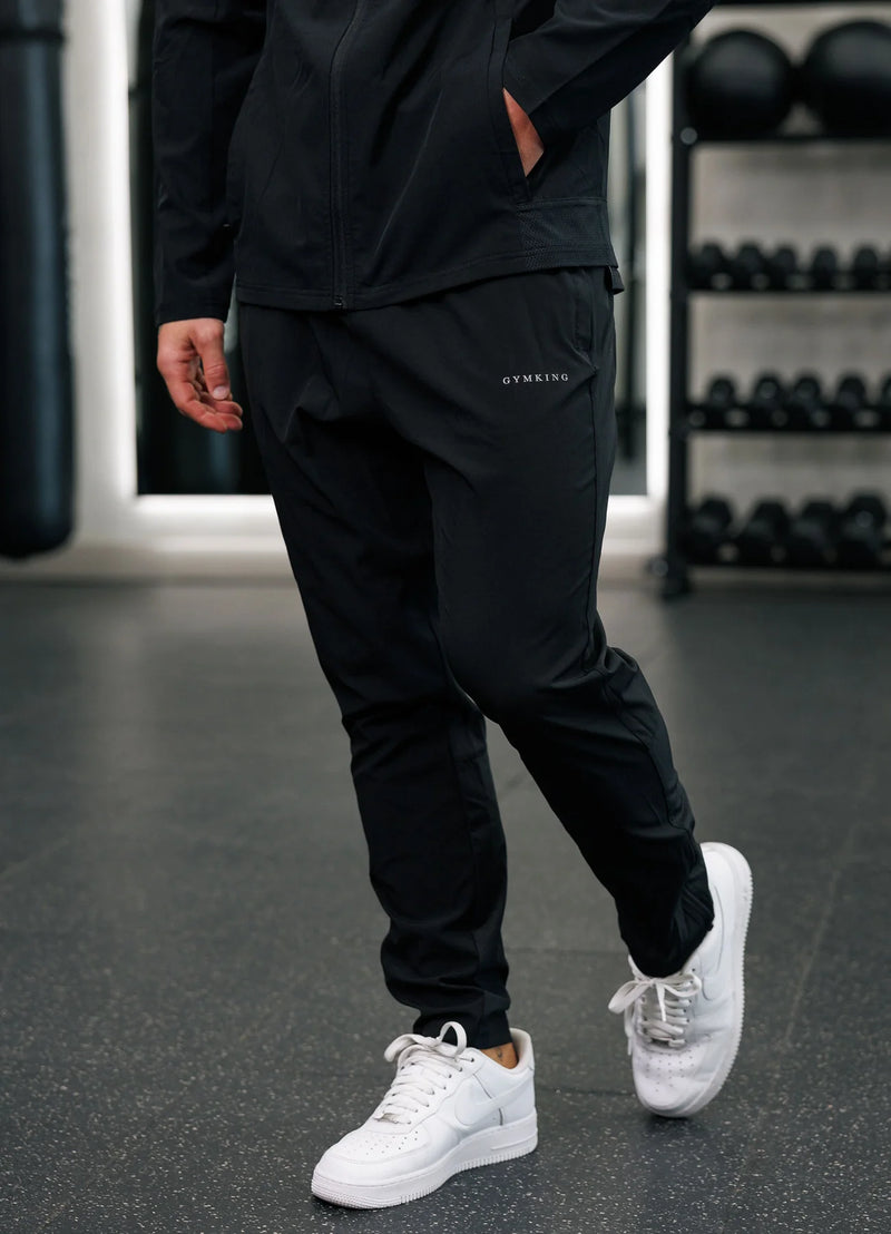 Gym King Hex Hood Tracksuit - Black/Fossil Grey