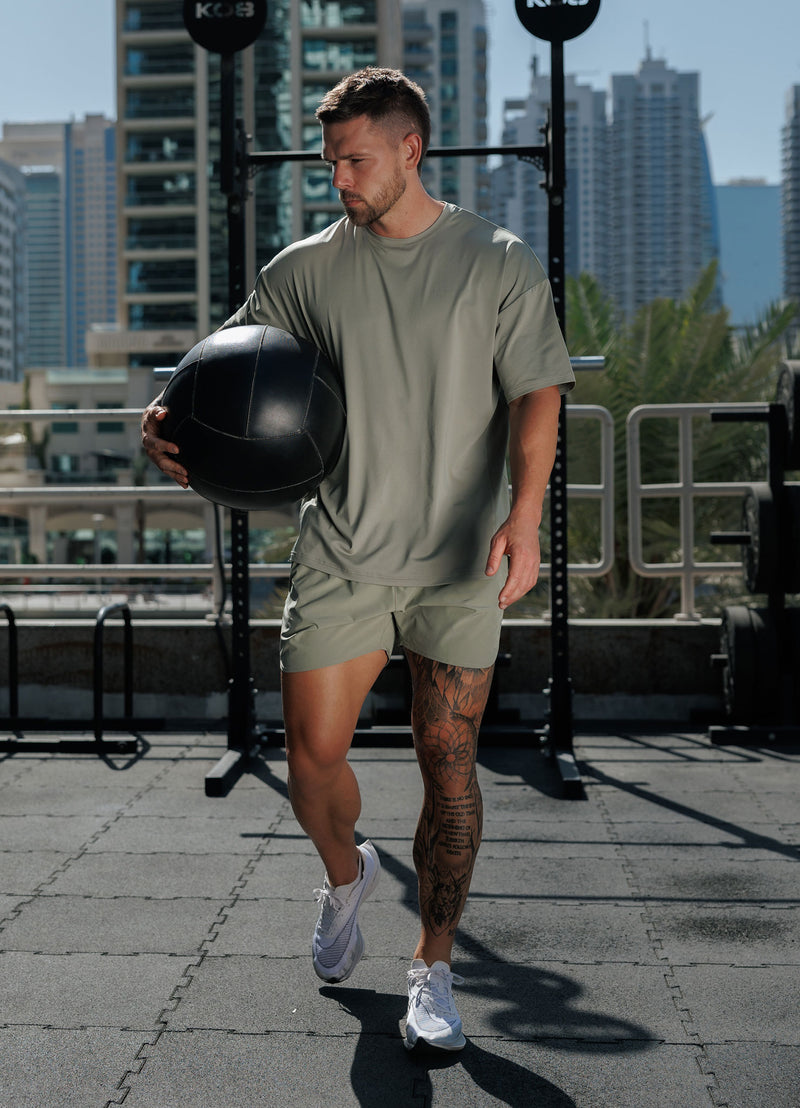 Gym King Purpose Tee - Soft Khaki
