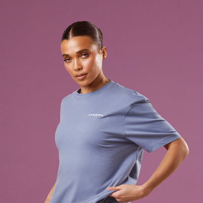Gym King 365 Boyfriend Tee - Faded Indigo