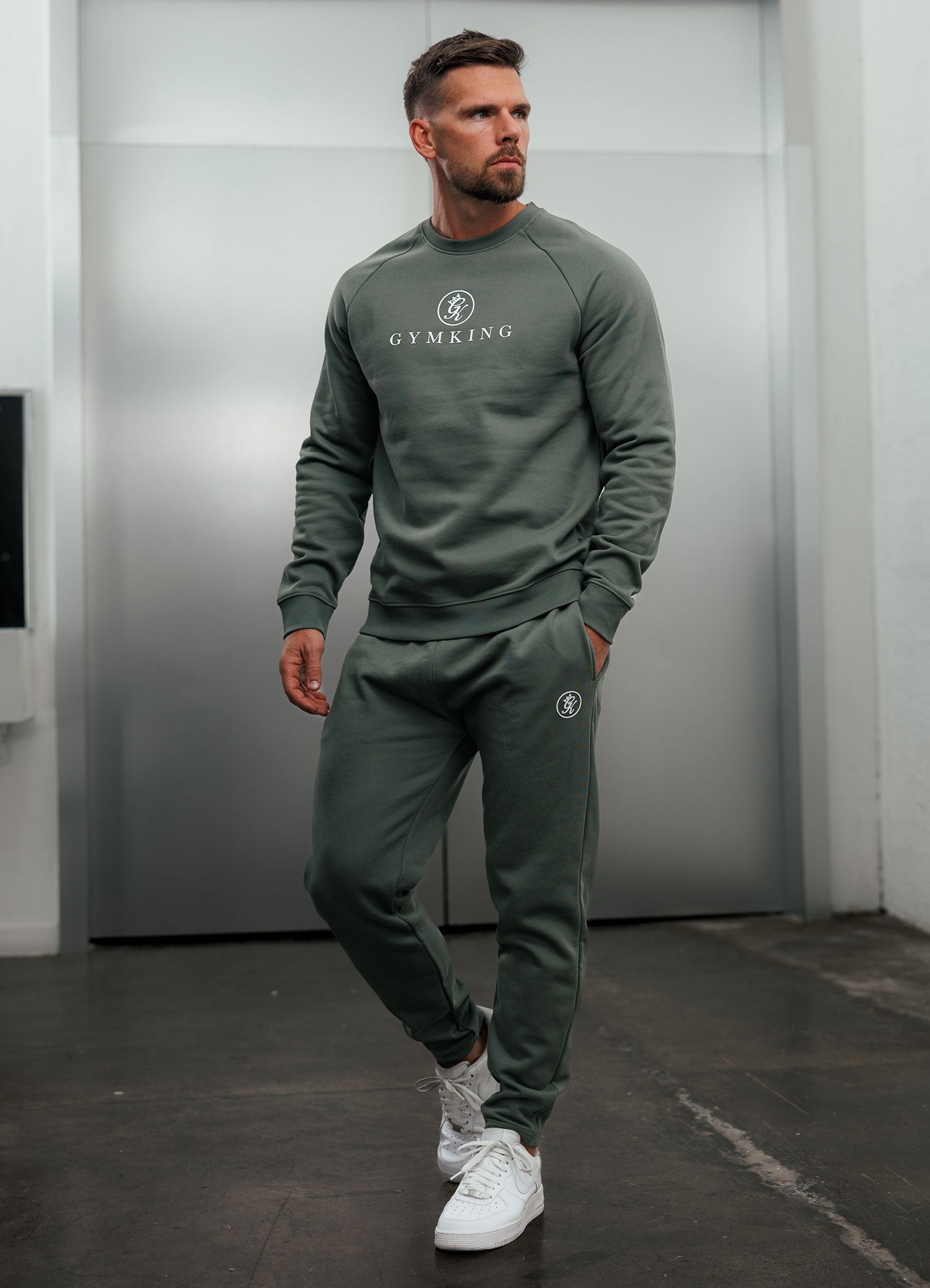 Gym King Pro Crew - Sage Grey