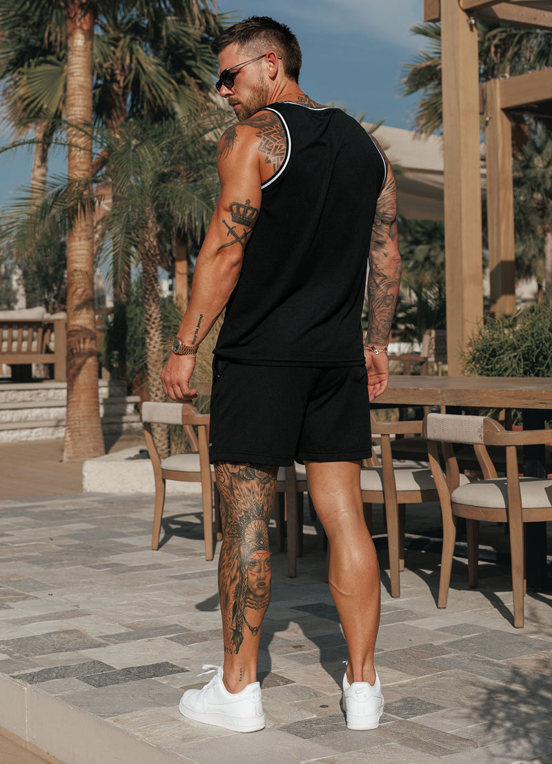 Gym King Brooklyn Mesh Vest - Black