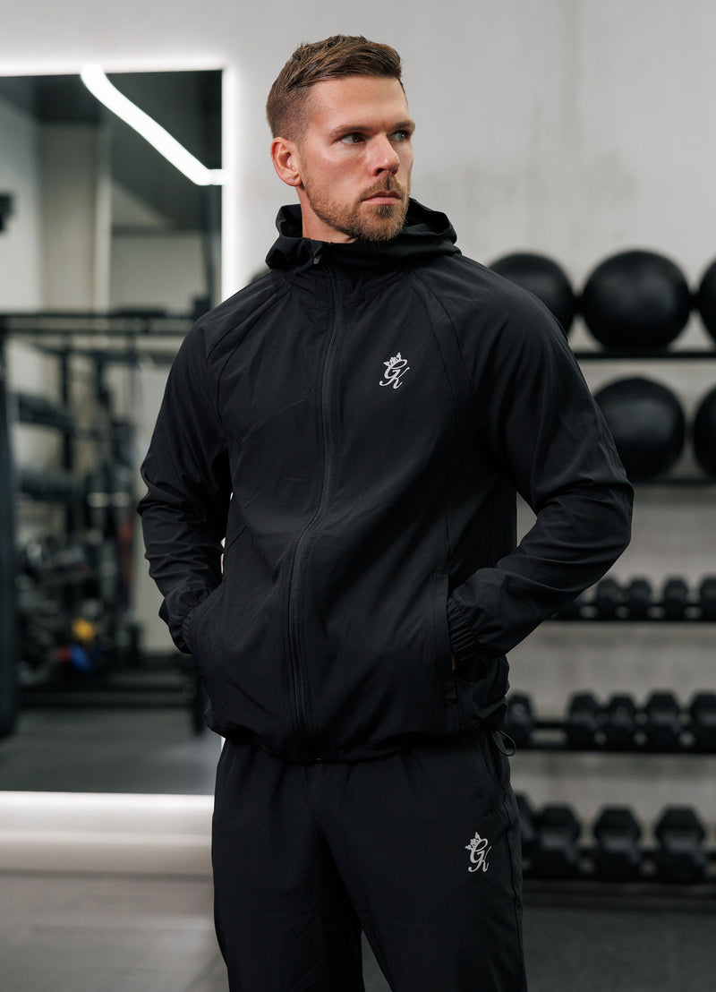 Gym King Flex 2.0 Full Zip Hood Tracksuit - Black