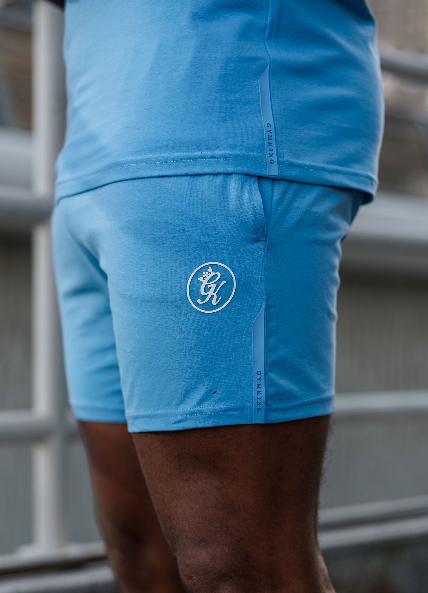 Gym King Pro Jersey Short - Azure Blue