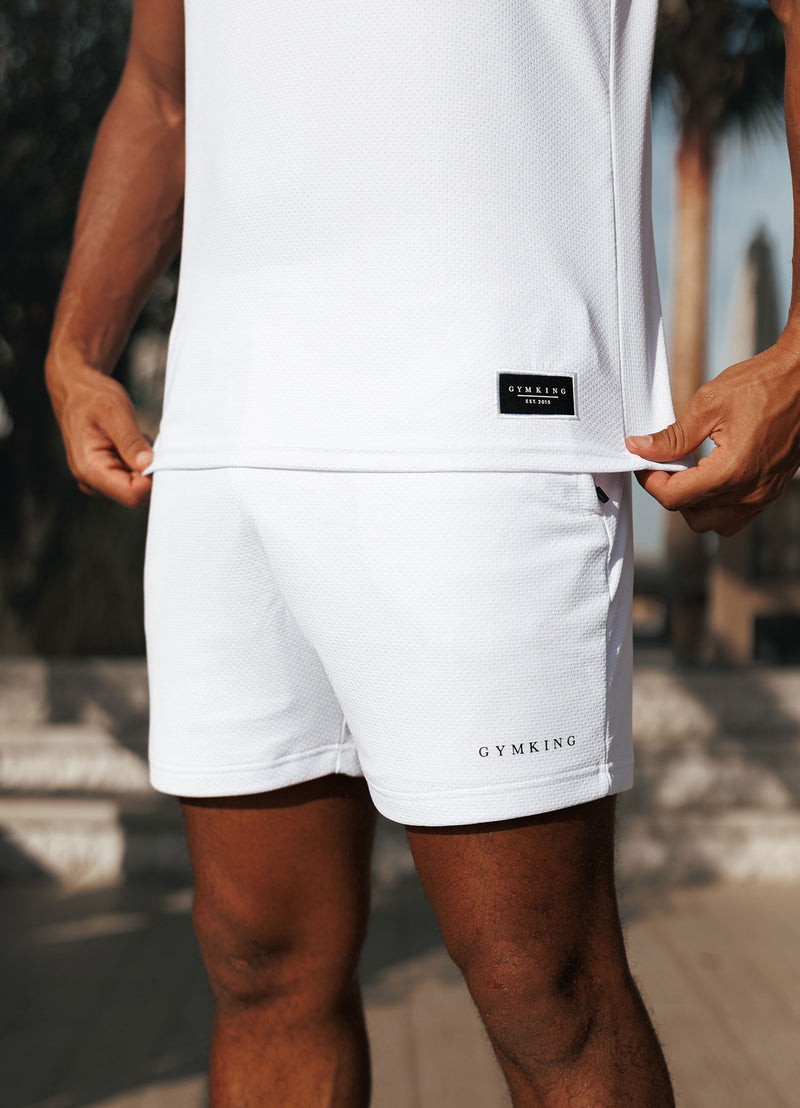 Gym King Brooklyn Mesh Short - White