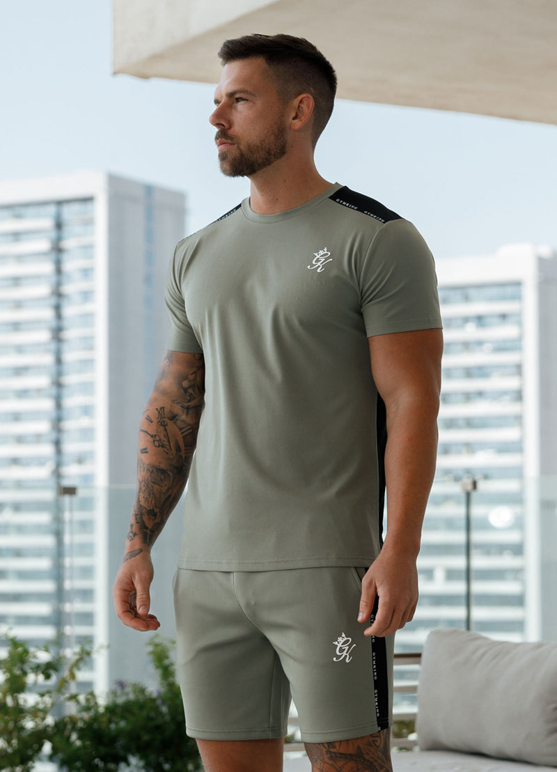 Gym King Taped Core Plus Tee - Soft Khaki