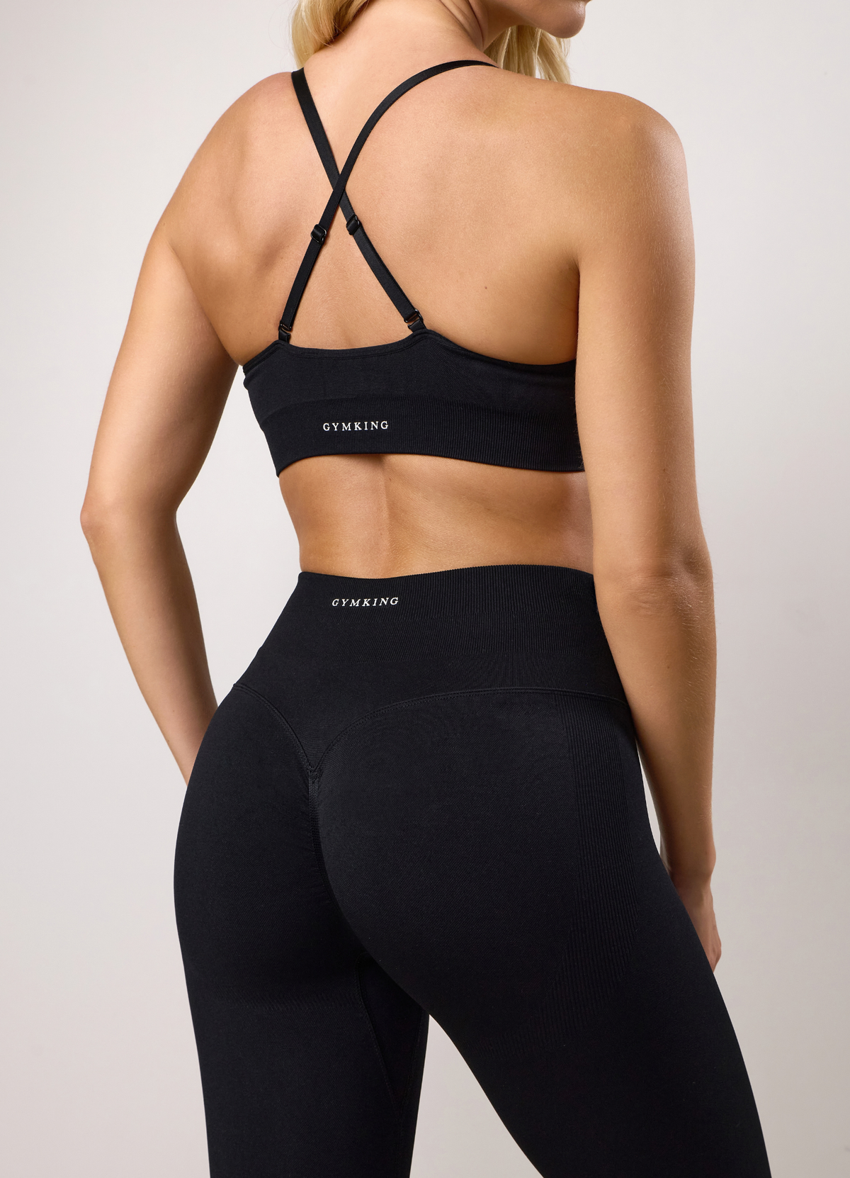 Gym King Sculpt Seamless Scrunch Bra - Black