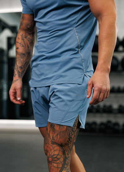 Gym King Hex 6" Short - Blue Shadow