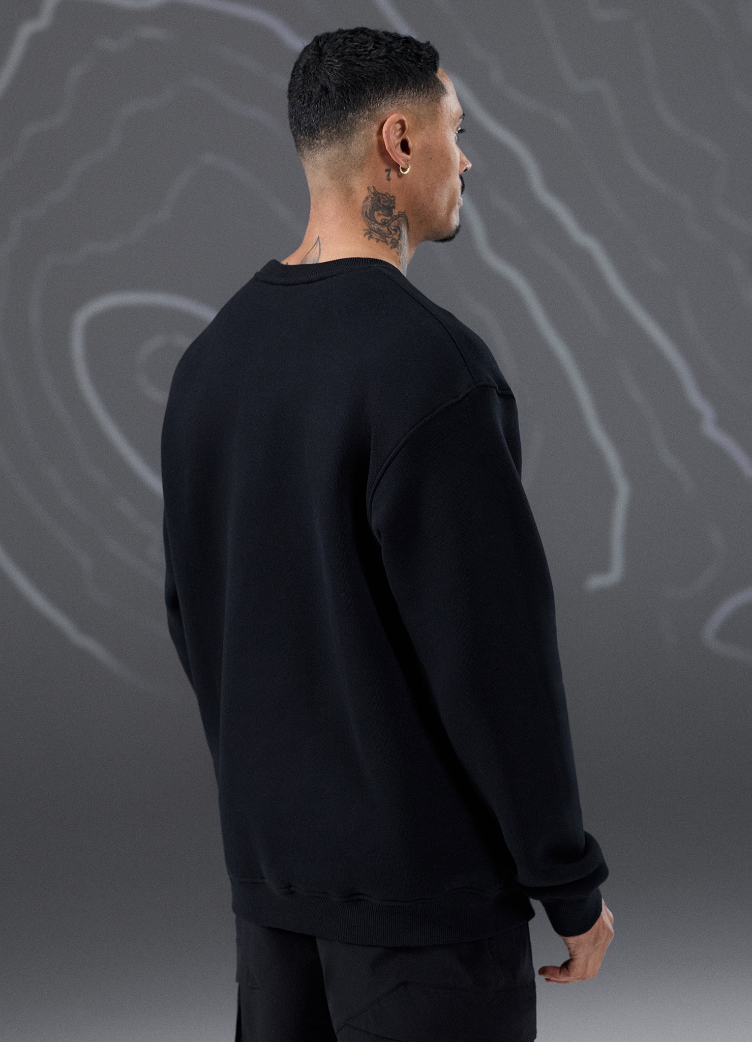 Gym King Rebellion Ambush Loopback Crew - Black