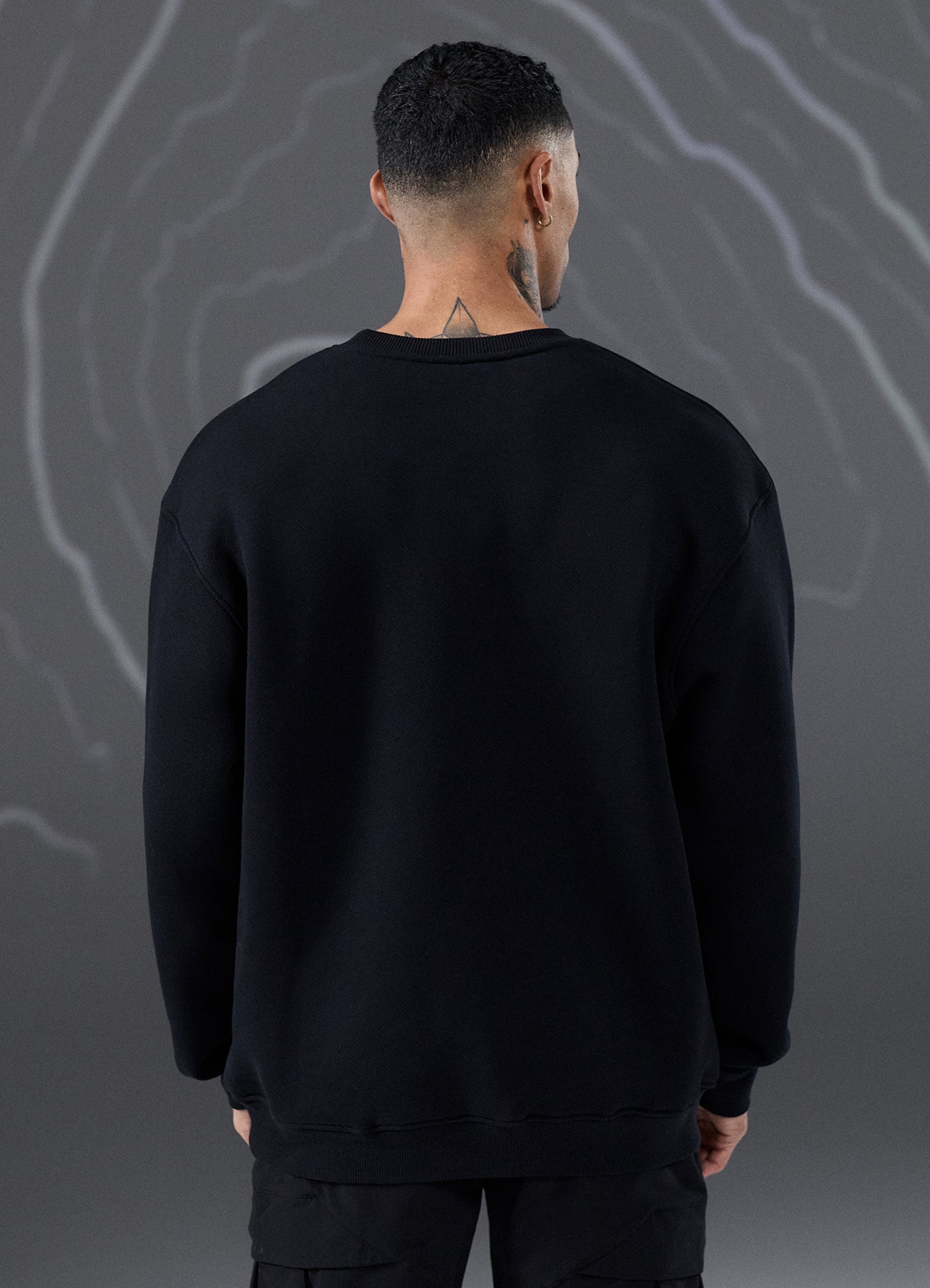 Gym King Rebellion Ambush Loopback Crew - Black