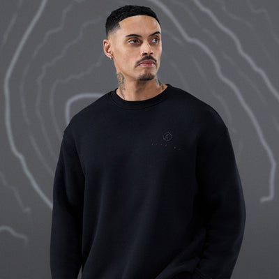 Gym King Rebellion Ambush Loopback Crew - Black