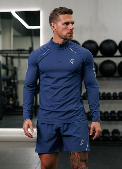 Gym King Flex 2.0 1/4 Zip Funnel - Twilight Blue