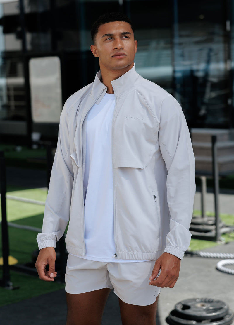 Gym King Purpose Tracksuit Top - Light Grey