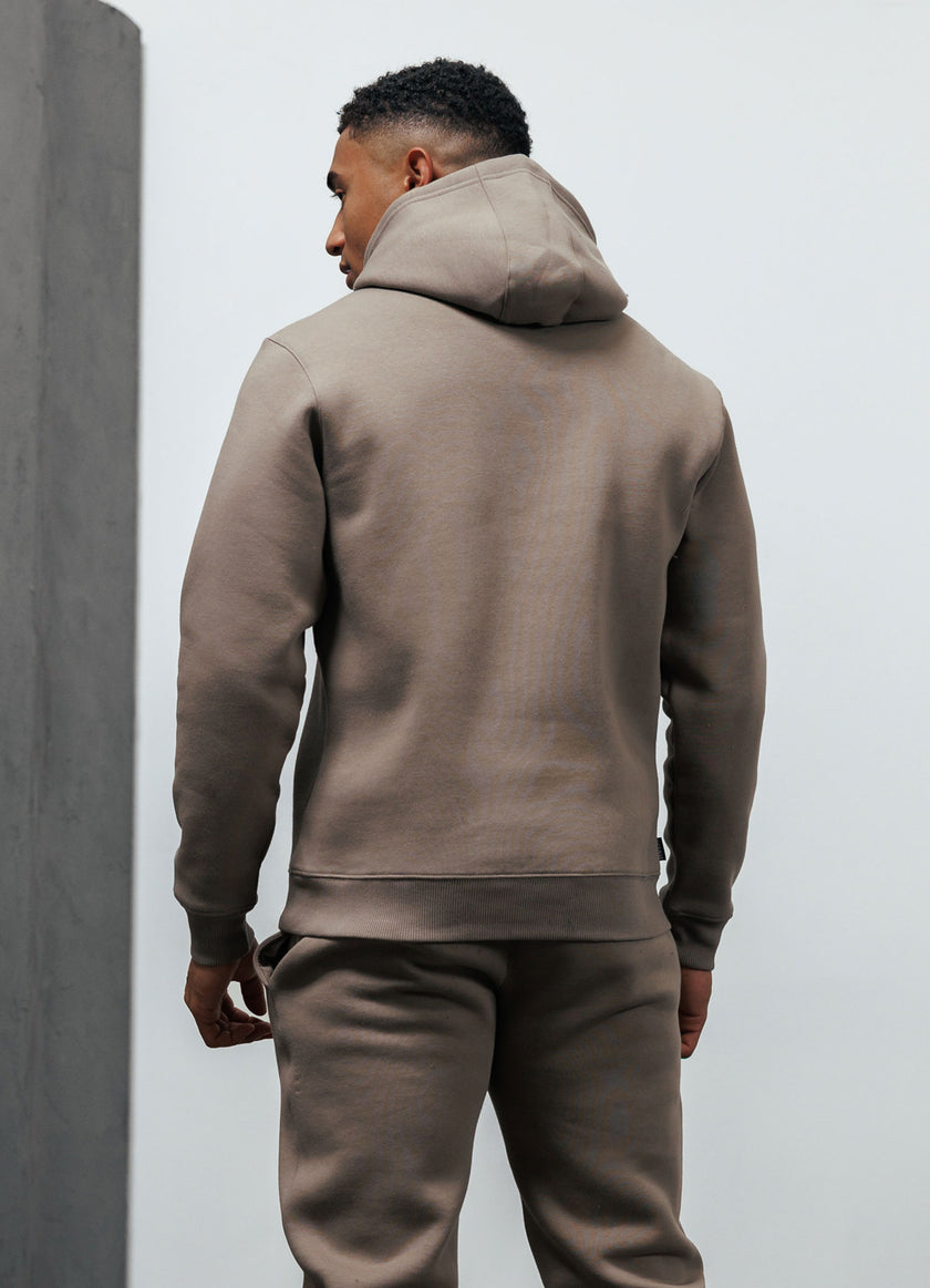 Gym King Fundamental Fleece Hood - Truffle
