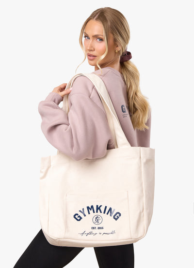 Gym King Harmony Vintage Tote Bag - Cream