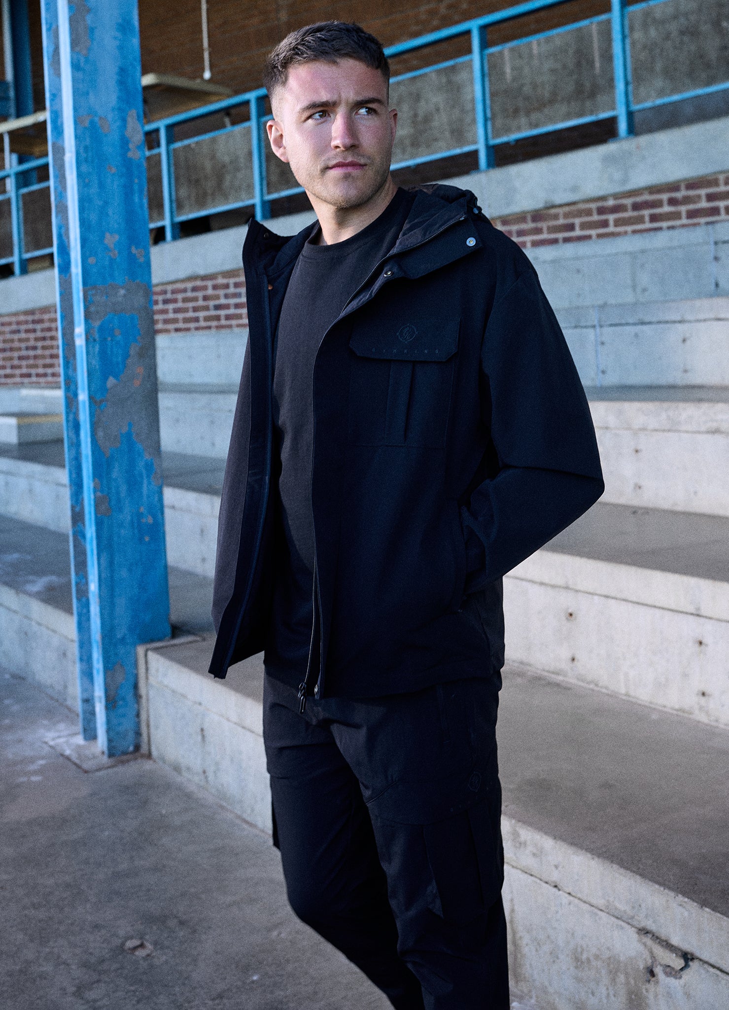 Gym King Rebellion Darkside Full Zip Track Top - Black