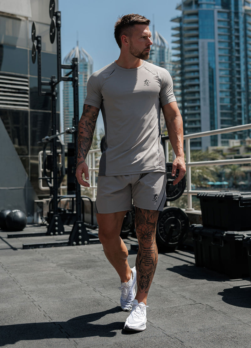 Gym King Flex 2.0 Tee - Storm Grey/Taupe