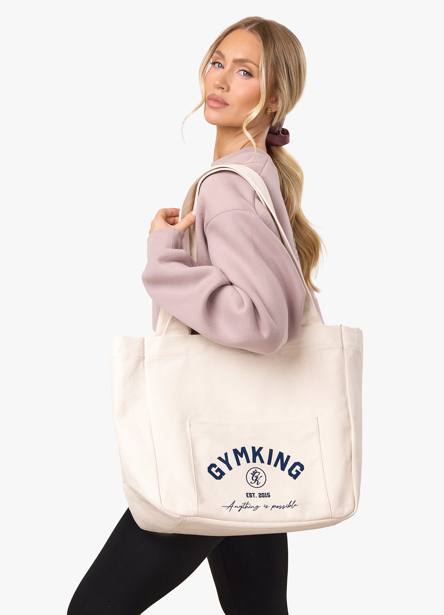 Gym King Harmony Vintage Tote Bag - Cream