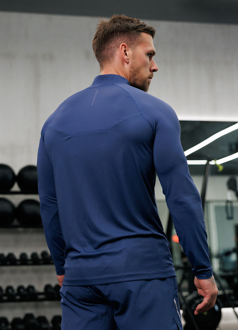 Gym King Flex 2.0 1/4 Zip Funnel - Twilight Blue