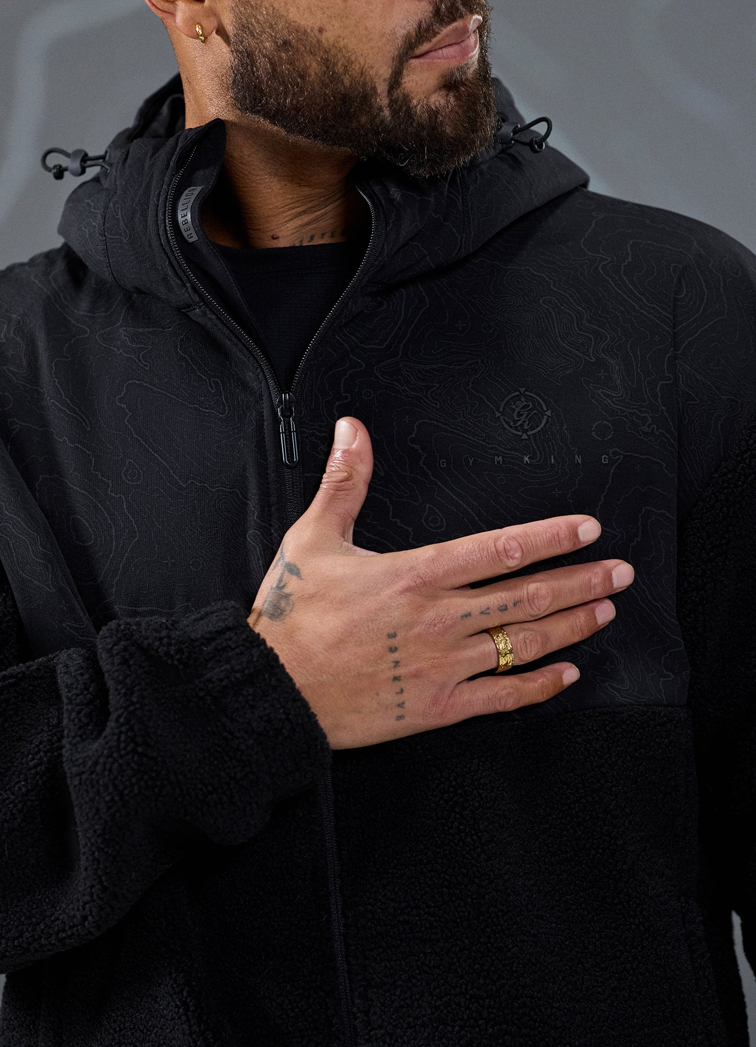 Gym King Rebellion Response Borg Jacket - Black