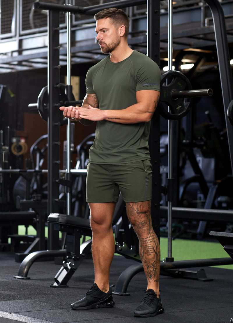 Gym King Covert SS Tee - Khaki