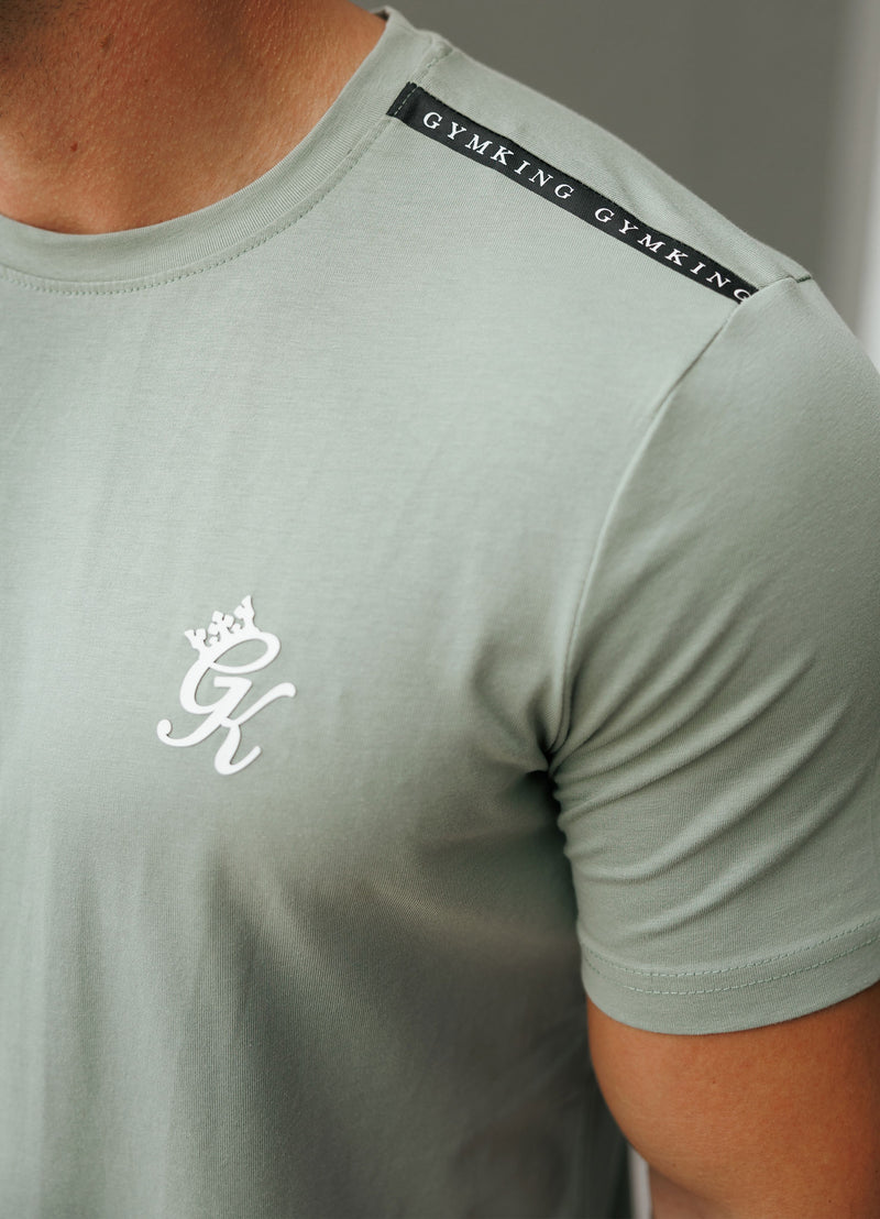 Gym King Taped Jersey Tee - Frosted Sage