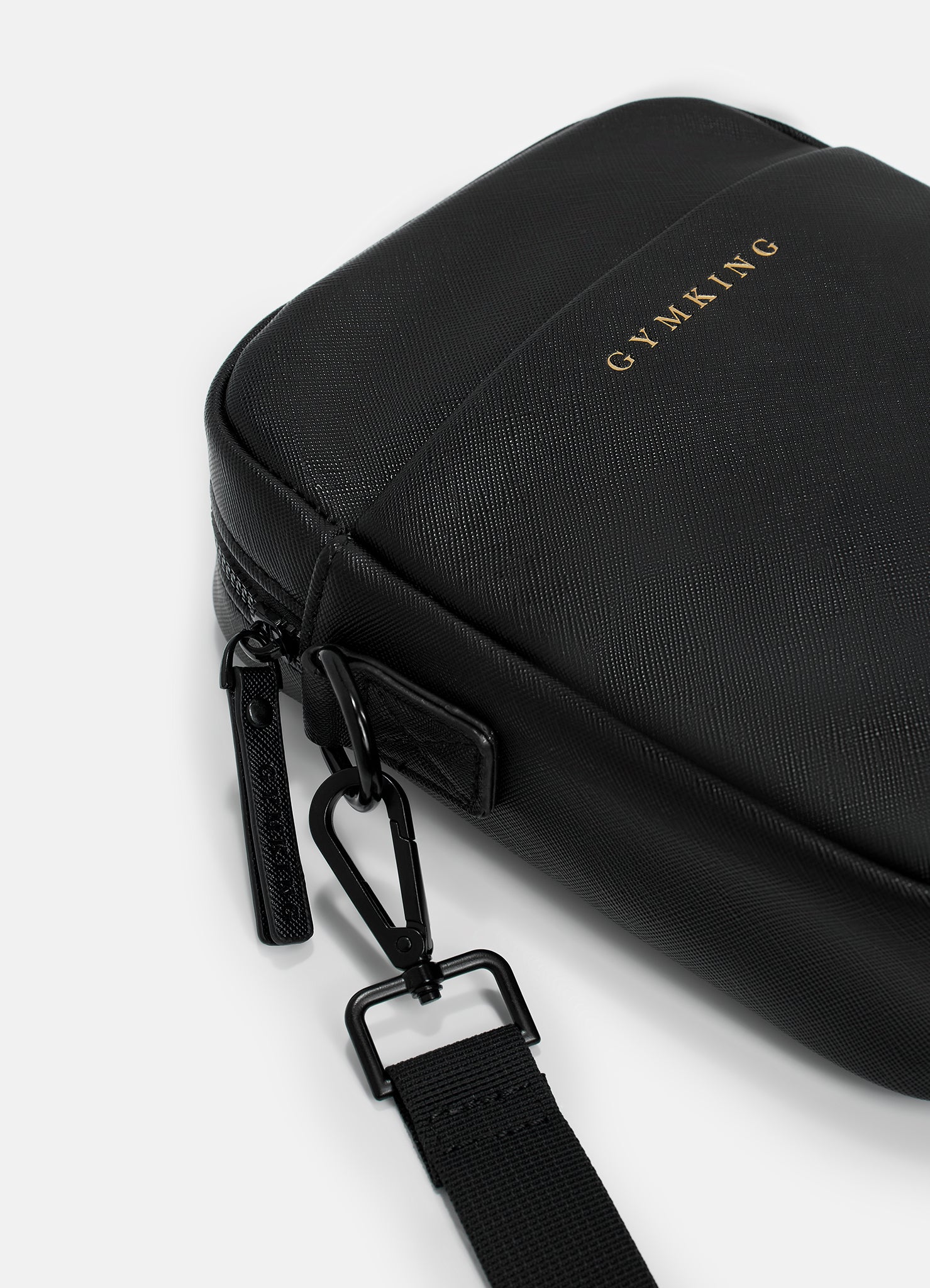 Gym King Debossed Cross Body Bag - Black