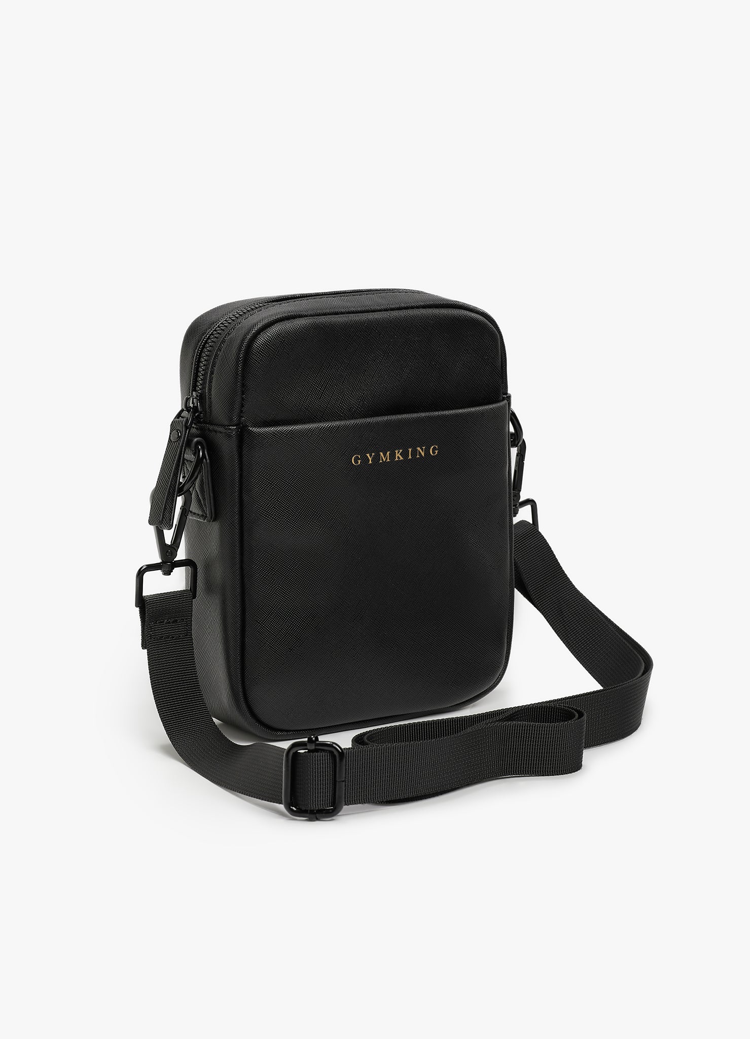 Gym King Debossed Cross Body Bag - Black