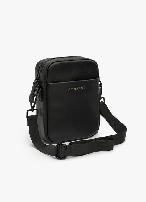 Gym King Debossed Cross Body Bag - Black