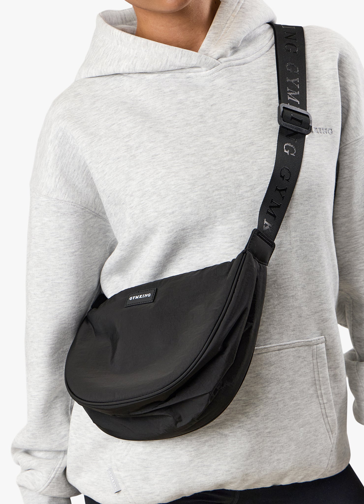 Gym King Rounded Cross Body Bag - Black