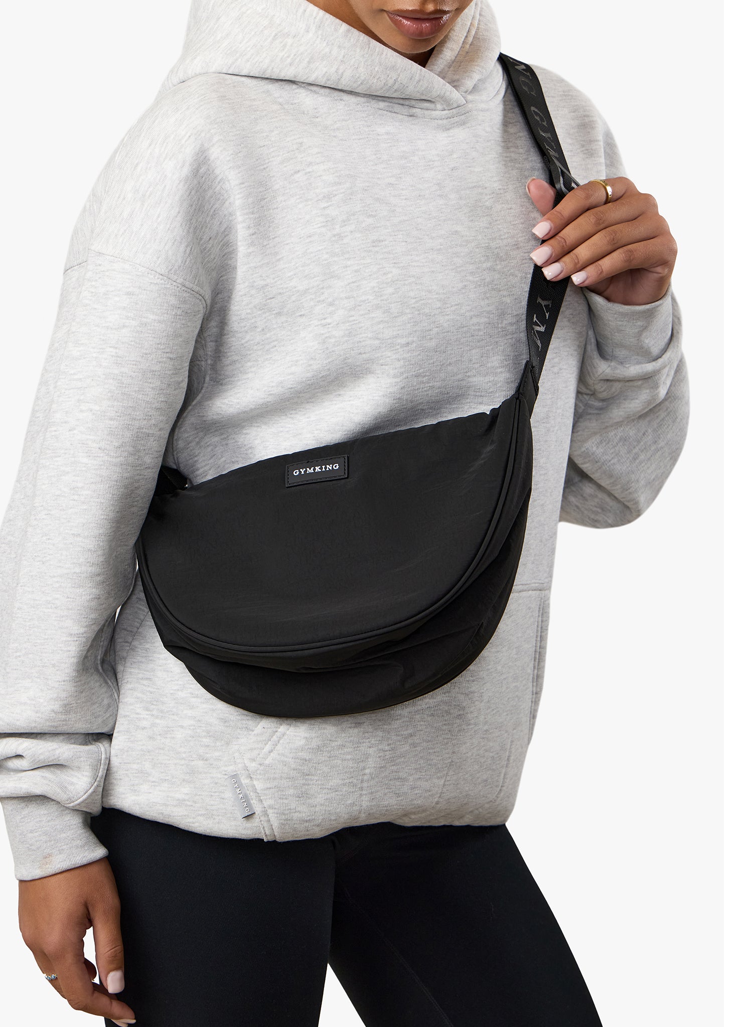 Gym King Rounded Cross Body Bag - Black