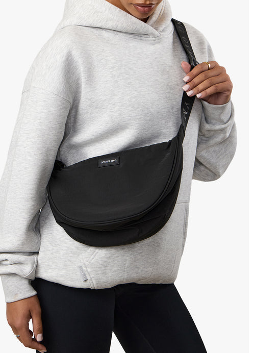 Gym King Rounded Cross Body Bag - Black