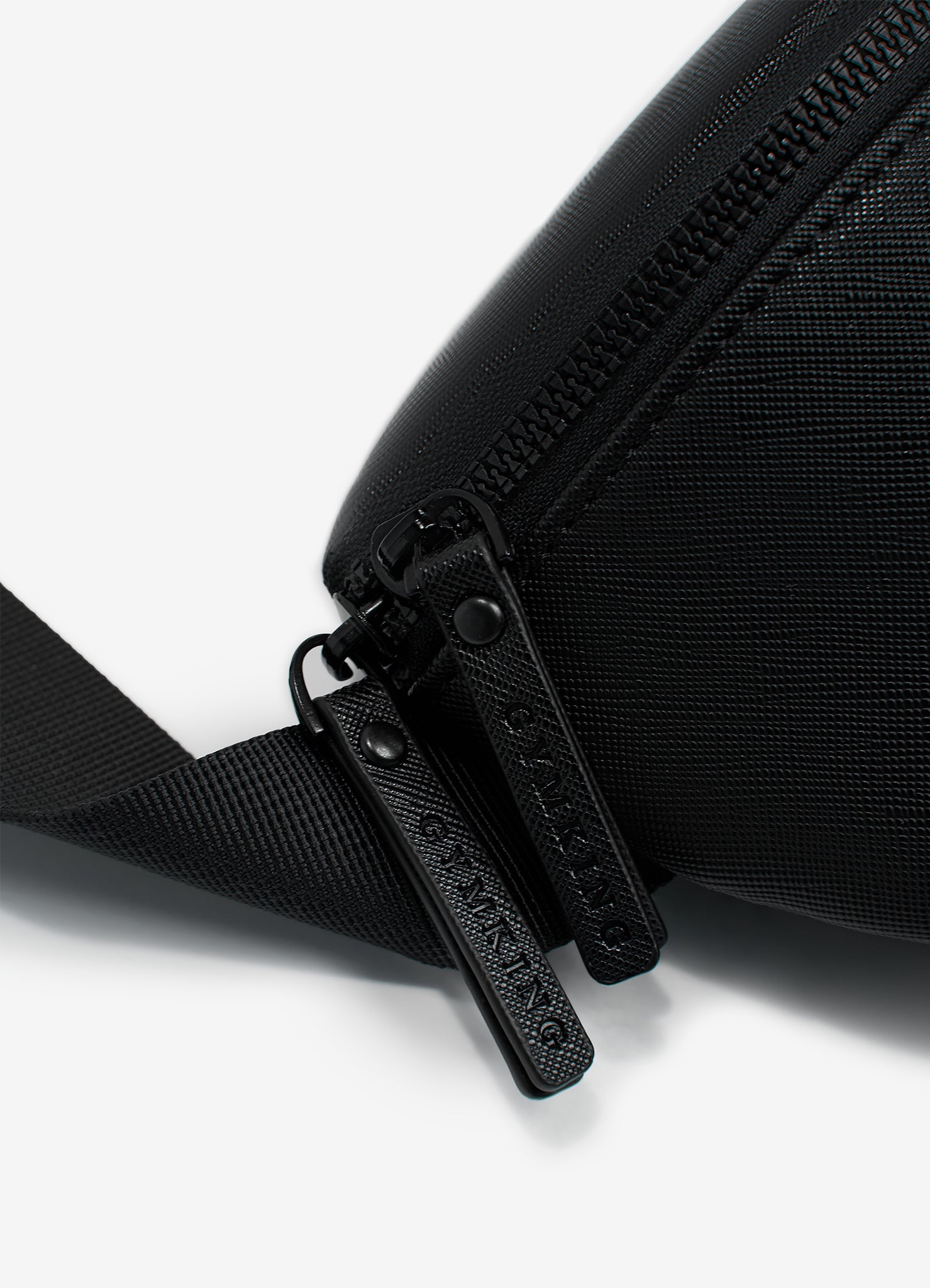 Gym King Debossed Belt Bag - Black