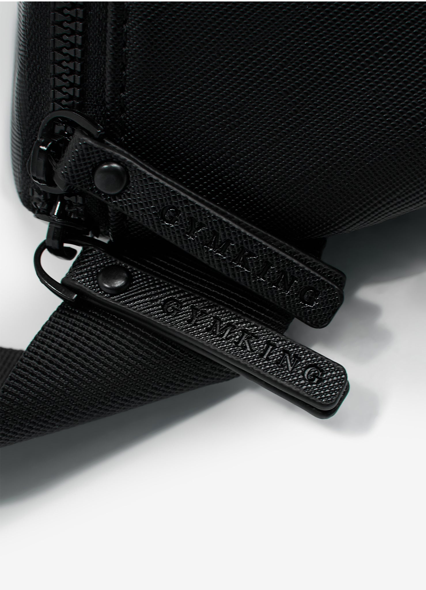 Gym King Debossed Belt Bag - Black