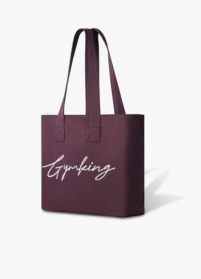 Gym King Script Tote Bag - Fig