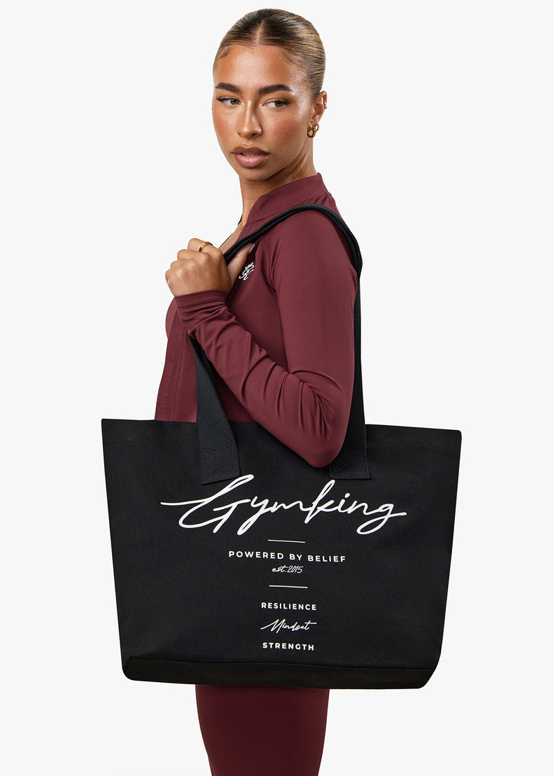 Gym King Reset Tote Bag - Black