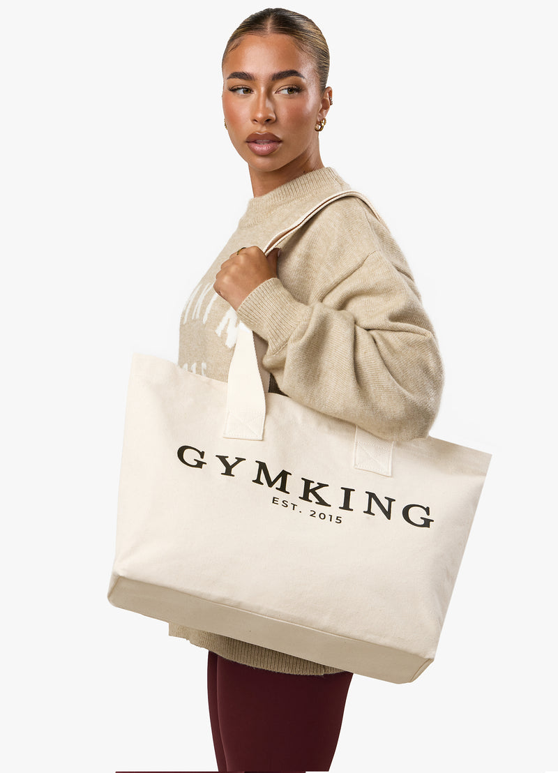 Gym King Established Tote Bag - Light Beige
