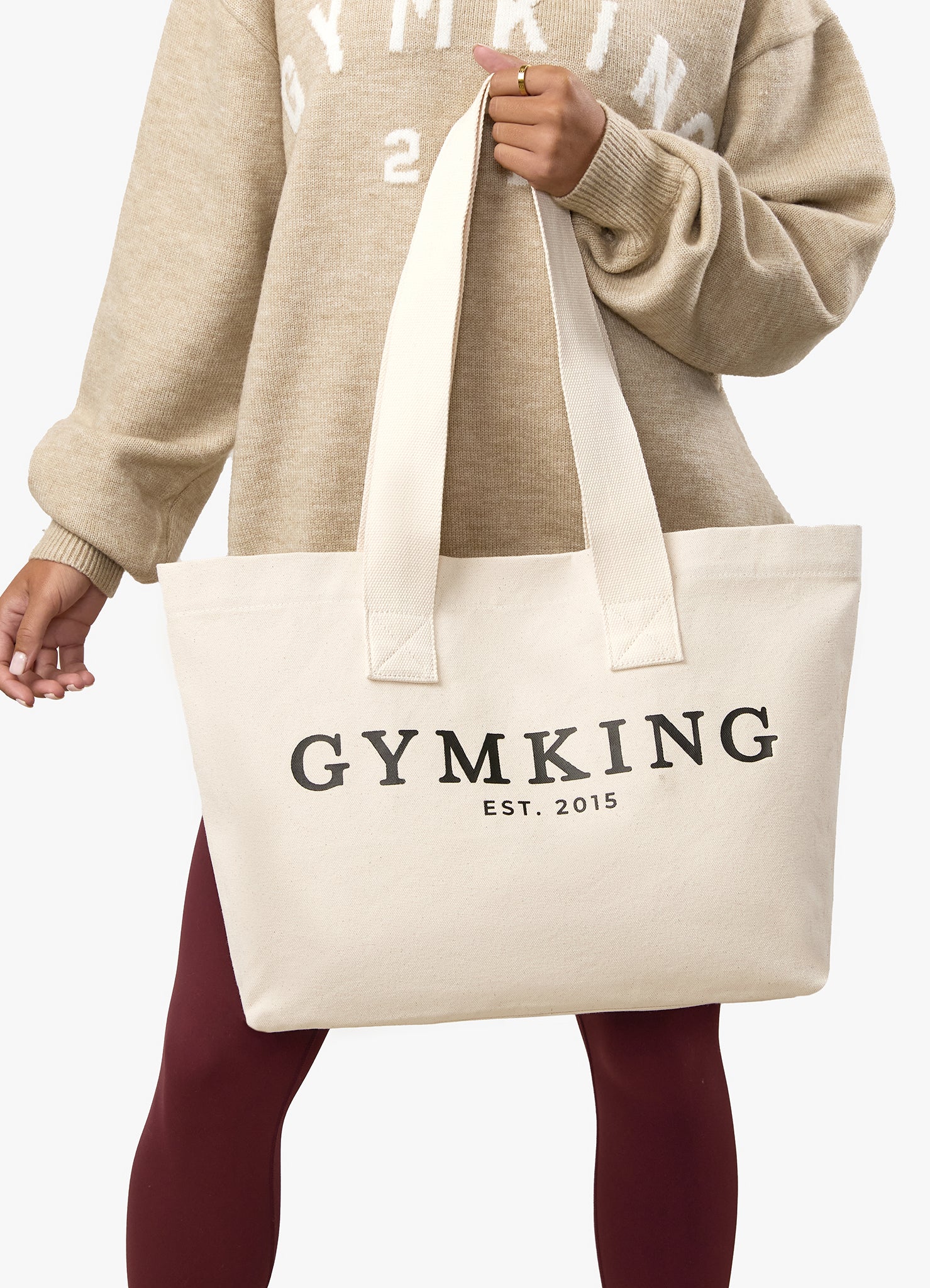 Gym King Established Tote Bag - Light Beige