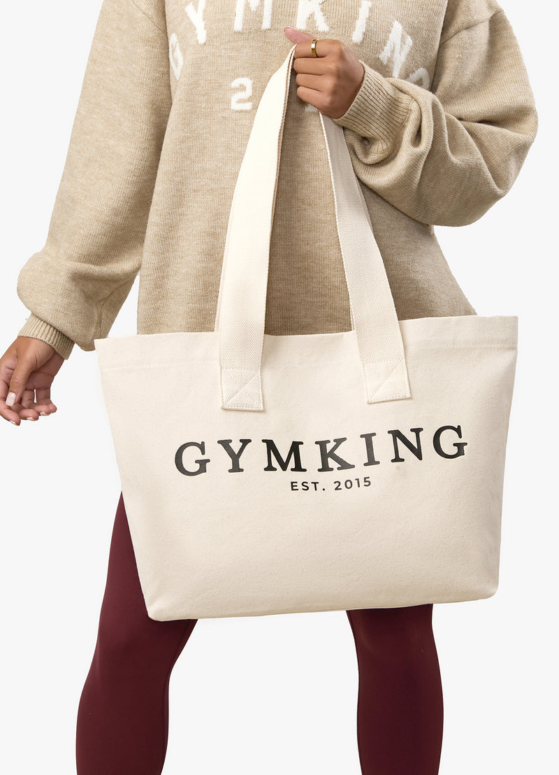 Gym King Established Tote Bag - Light Beige