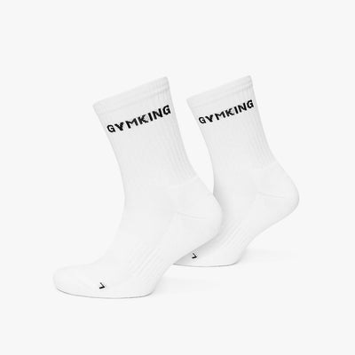Gym King Linear Sock (1PK) - White