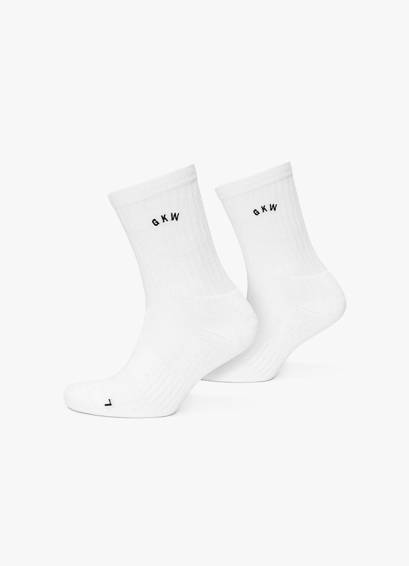 Gym King GKW Sock (2pk) - White