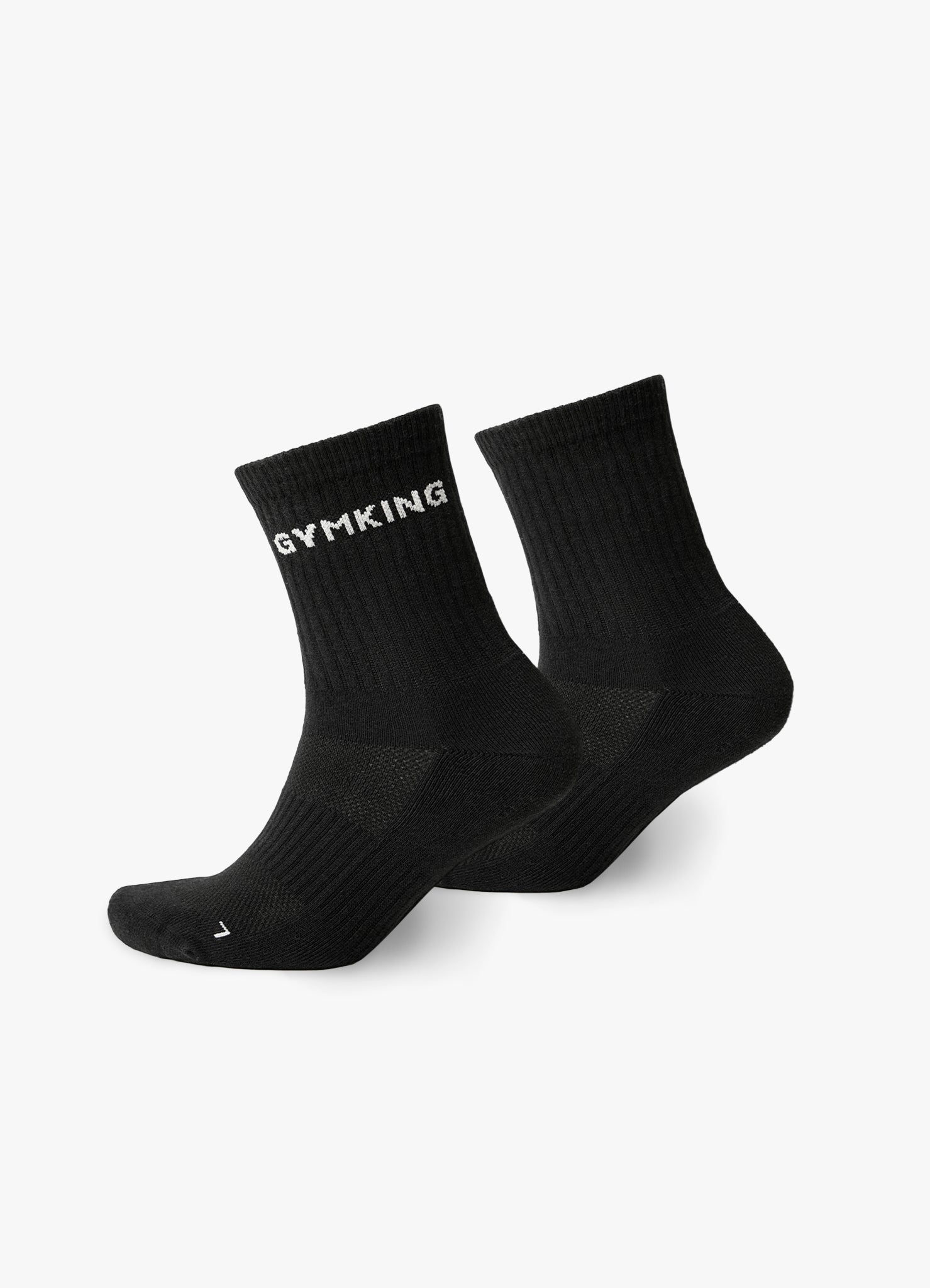 Gym King Linear Crew Sock (2pk) - Black