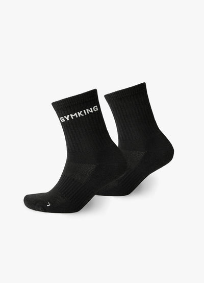 Gym King Linear Crew Sock (2pk) - Black