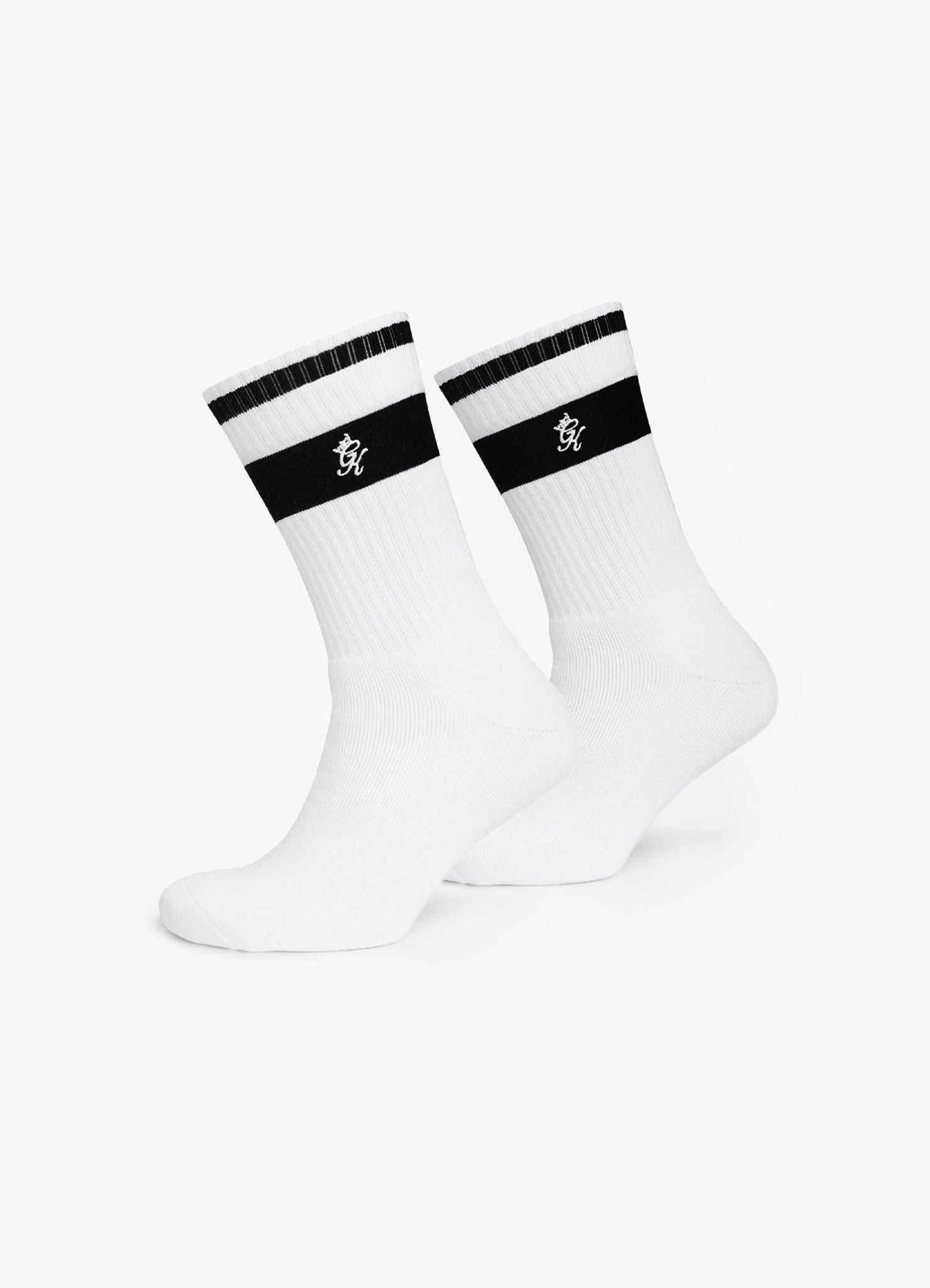Gym King Fundamental Socks (2pk) - White