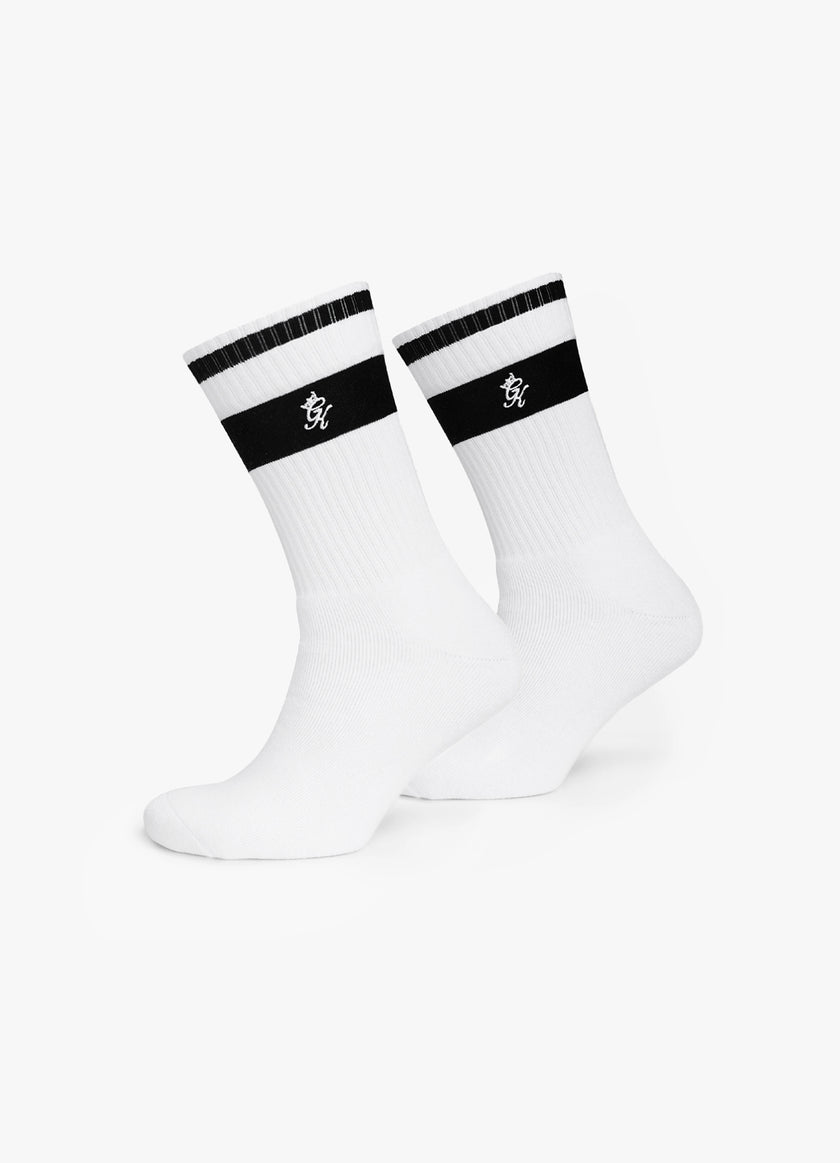 Gym King Fundamental Socks (2pk) - White