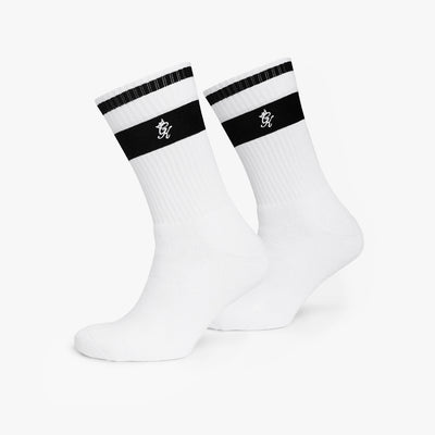 Gym King Fundamental Sock (1pk) - White