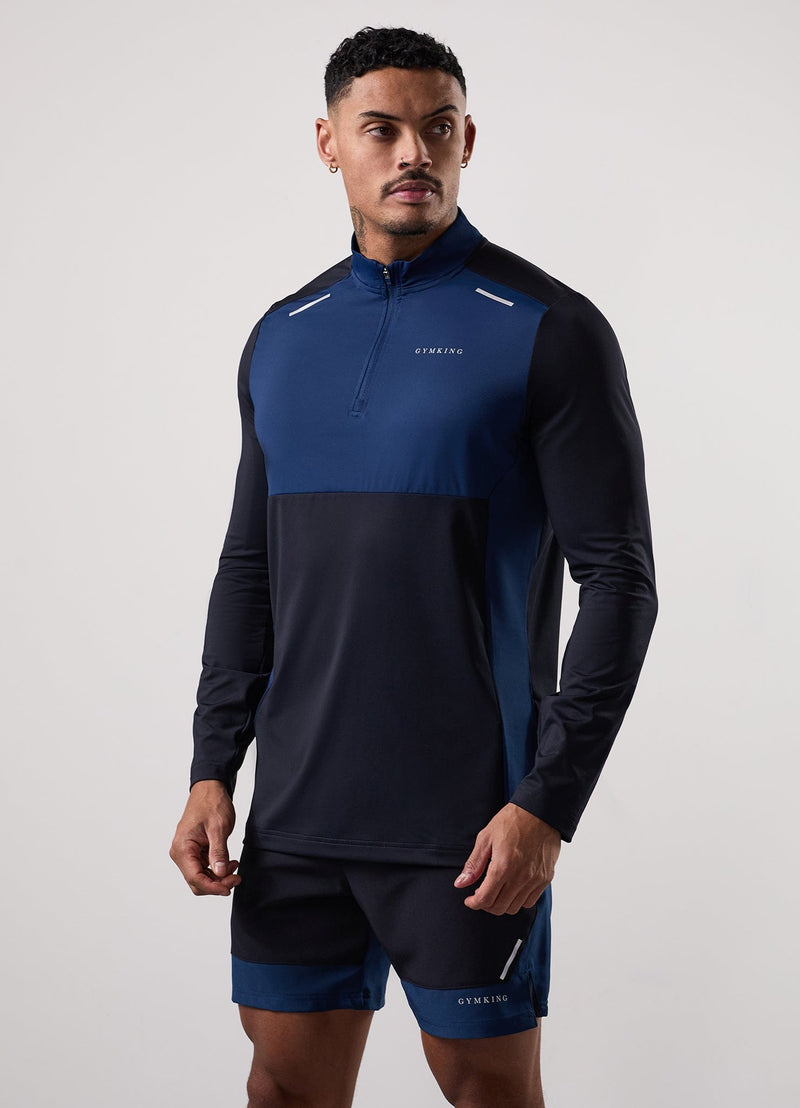 Gym King Advance 1/4 Zip - Navy / Estate Blue