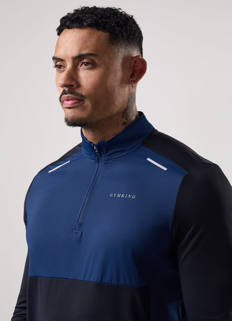 Gym King Advance 1/4 Zip - Navy / Estate Blue