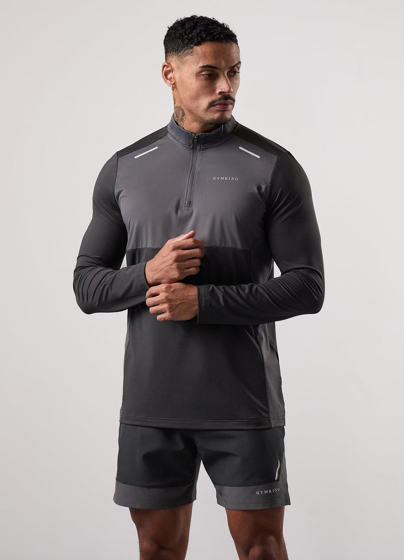 Gym King Advance 1/4 Zip - Urban Grey/Fossil Grey